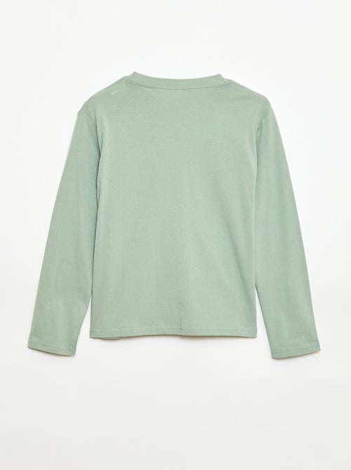 T-shirt met print en lange mouw - Kiabi