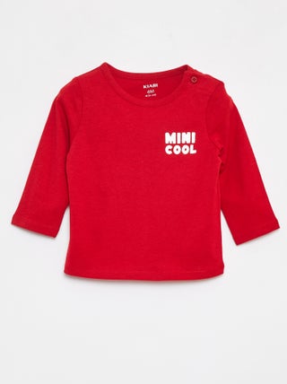 T-shirt met print en lange mouw