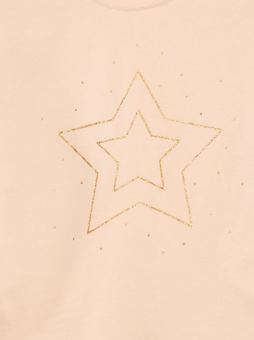 T-shirt met print en lange mouw - Kiabi