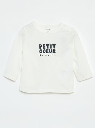 T-shirt met print en lange mouw