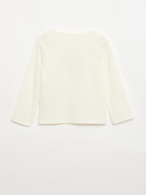 T-shirt met print en lange mouw - Kiabi