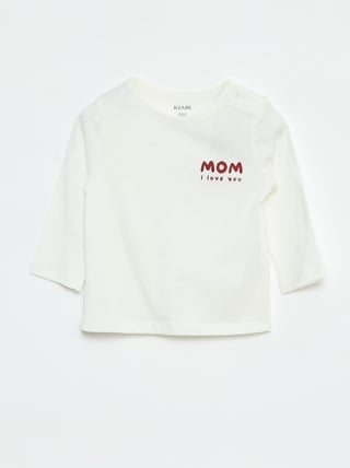 T-shirt met print en lange mouw