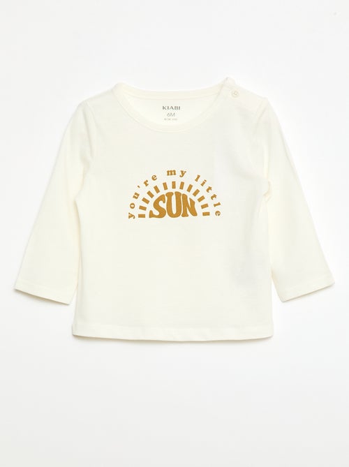 T-shirt met print en lange mouw - Kiabi