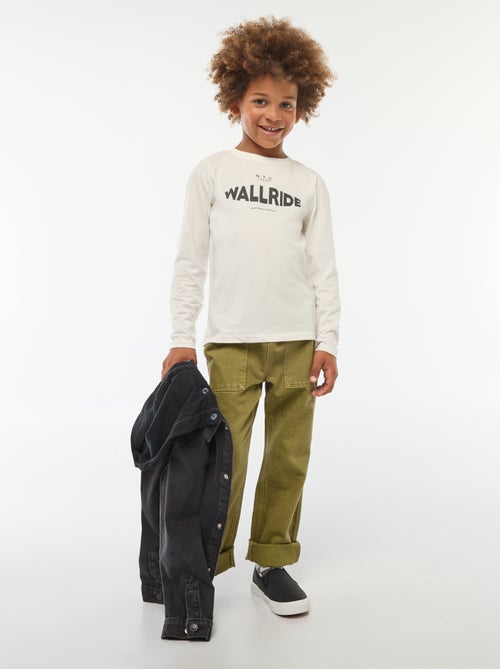 T-shirt met print en lange mouw - Kiabi T-shirt met print en lange mouw - Kiabi