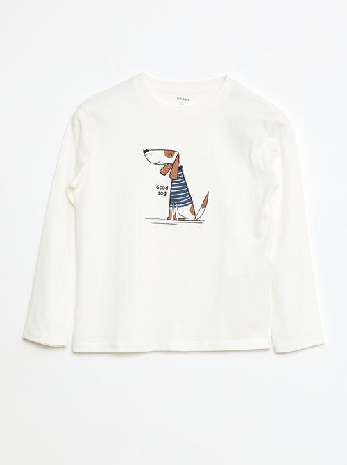 T-shirt met print en lange mouw - Kiabi