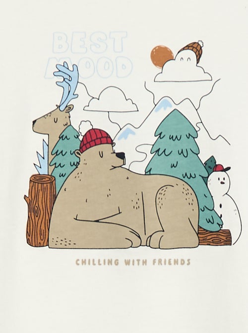 T-shirt met print en lange mouw - Kiabi