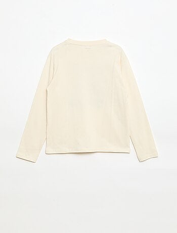 T-shirt met print en lange mouw