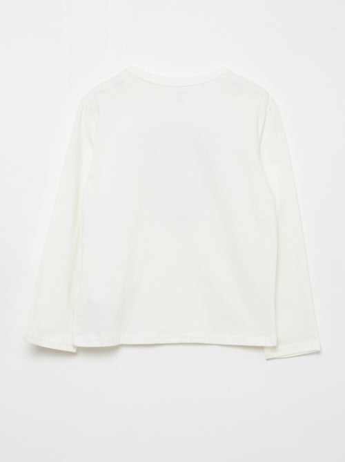 T-shirt met print en lange mouw - Kiabi