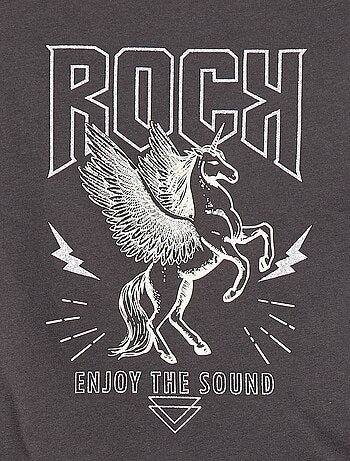 T-shirt met print en lange mouw