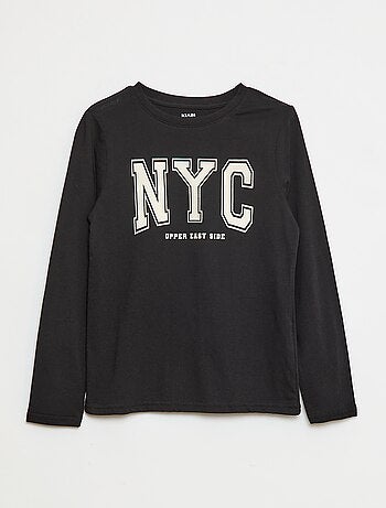 T-shirt met print en lange mouw