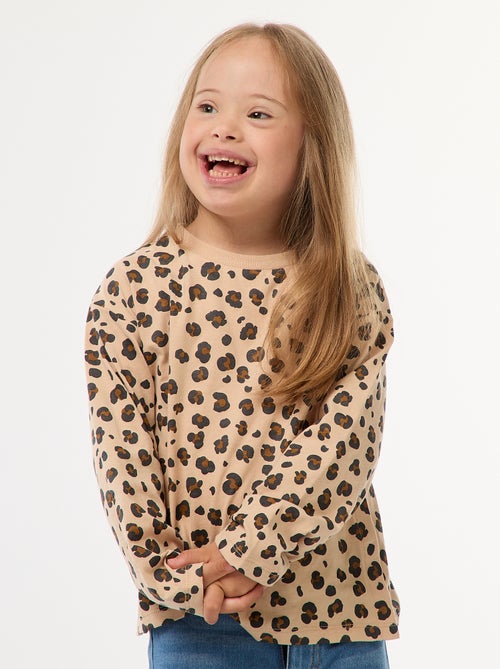 T-shirt met print en lange mouwen - So Easy - Kiabi