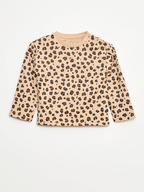 T-shirt met print en lange mouwen - So Easy - Kiabi