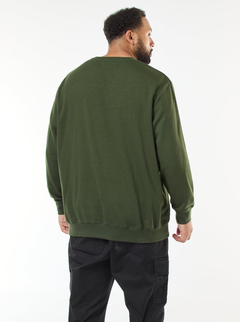 T-shirt met print en lange mouwen Kaki - Kiabi