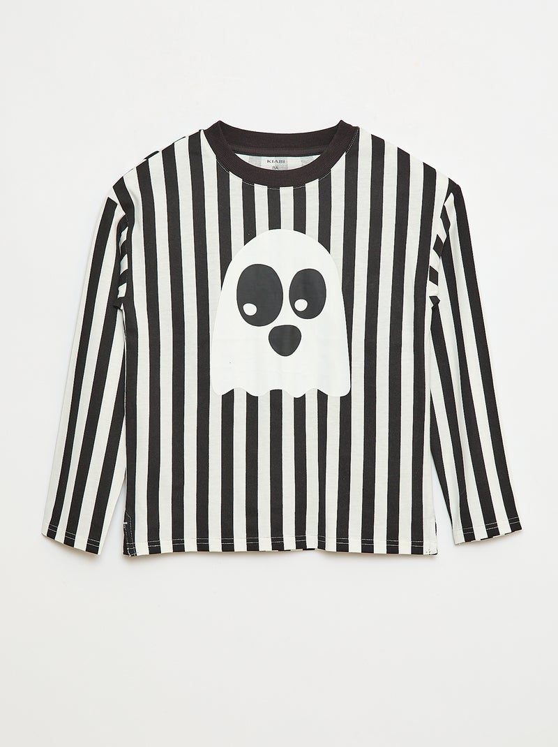T-shirt met print 'Halloween' Wit - Kiabi