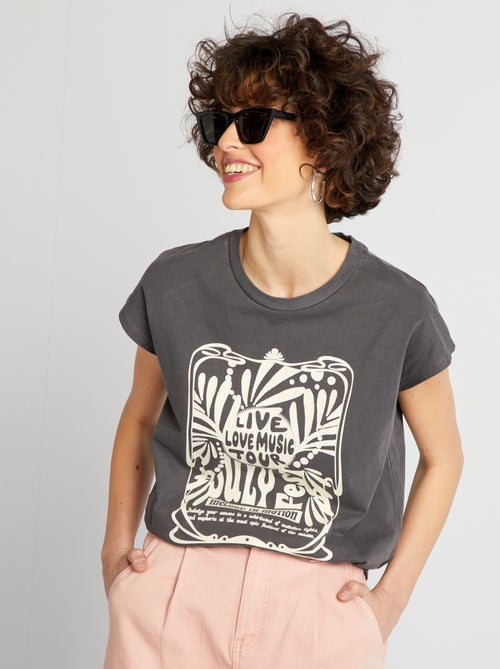 T-shirt met print in festivalthema - Kiabi