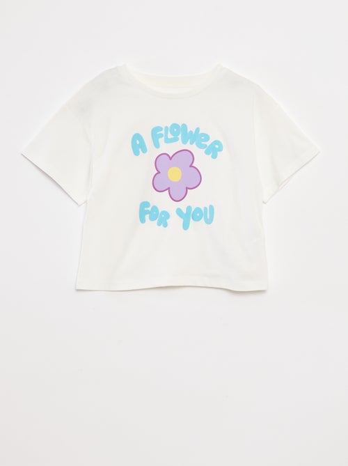 T-shirt met print in reliëf - Kiabi