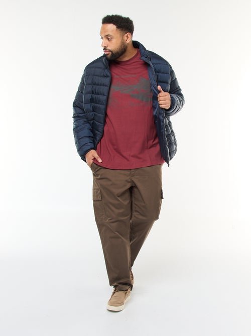 T-shirt met print, korte mouw en ronde hals - Kiabi