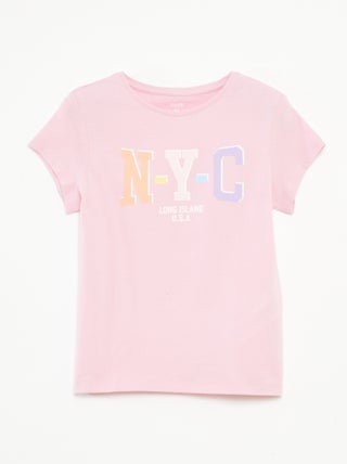 T-shirt met print, korte mouw en ronde hals