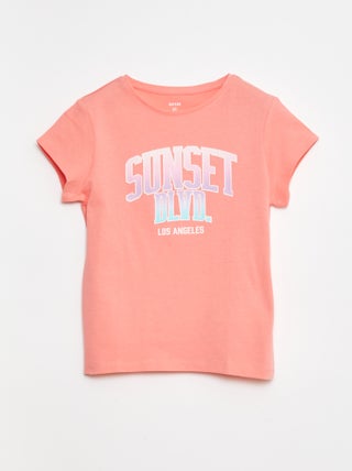 T-shirt met print, korte mouw en ronde hals