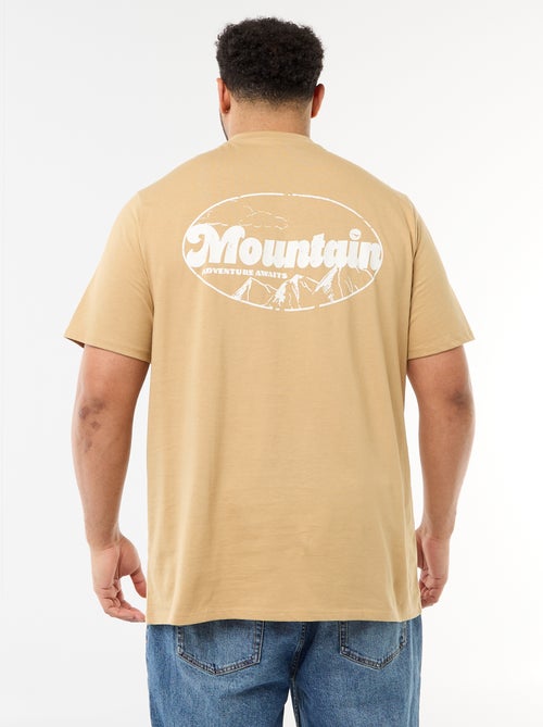 T-shirt met print, korte mouwen en ronde hals - Kiabi