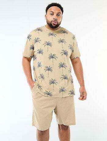 T-shirt met print, korte mouwen en ronde hals