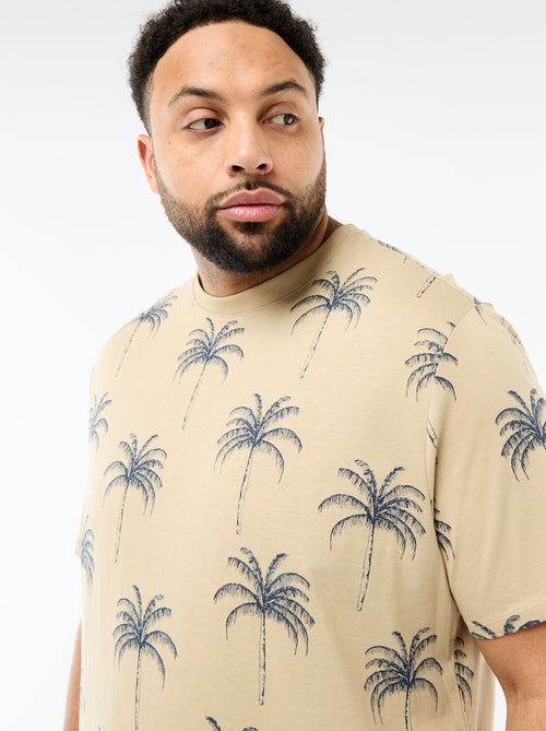 T-shirt met print, korte mouwen en ronde hals - Kiabi