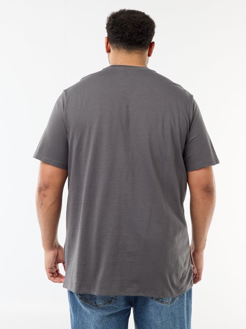 T-shirt met print, korte mouwen en ronde hals - Kiabi