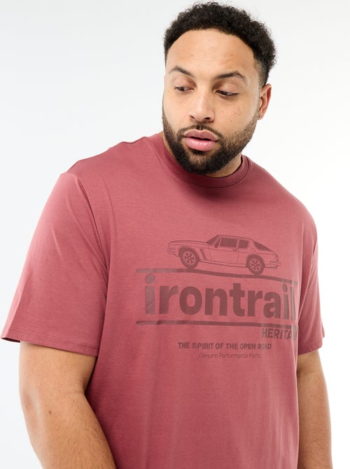 T-shirt met print, korte mouwen en ronde hals - Kiabi