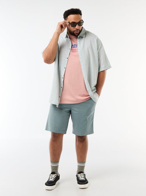 T-shirt met print, korte mouwen en ronde hals - Kiabi