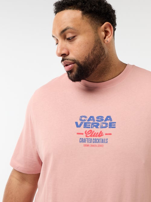 T-shirt met print, korte mouwen en ronde hals - Kiabi