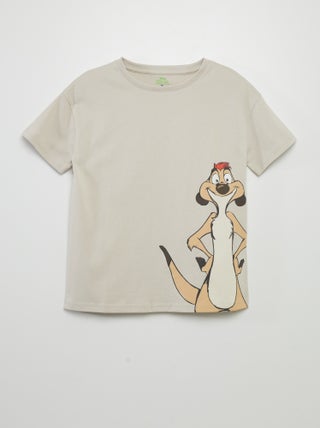 T-shirt met print 'met Tim