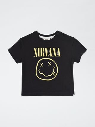 T-shirt met print 'Nirvana'