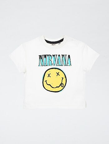 T-shirt met print 'Nirvana'