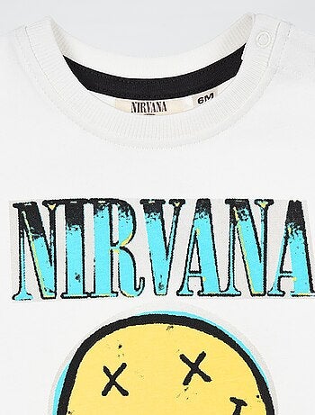 T-shirt met print 'Nirvana'
