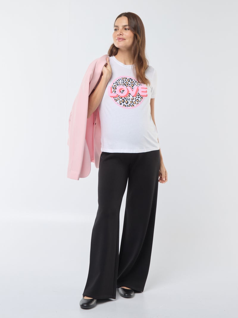 T-shirt met print 'Only Maternity' WIT - Kiabi