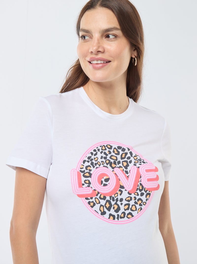 T-shirt met print 'Only Maternity' WIT - Kiabi