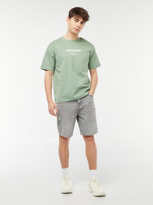 T-shirt met print op de borst - Kiabi