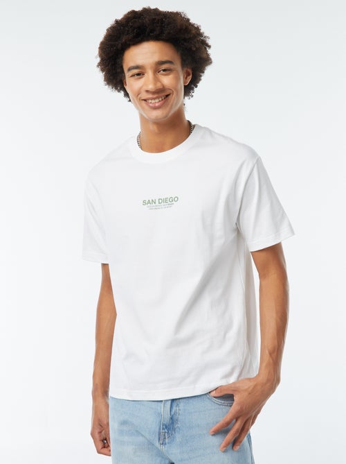 T-shirt met print op de borst - Kiabi