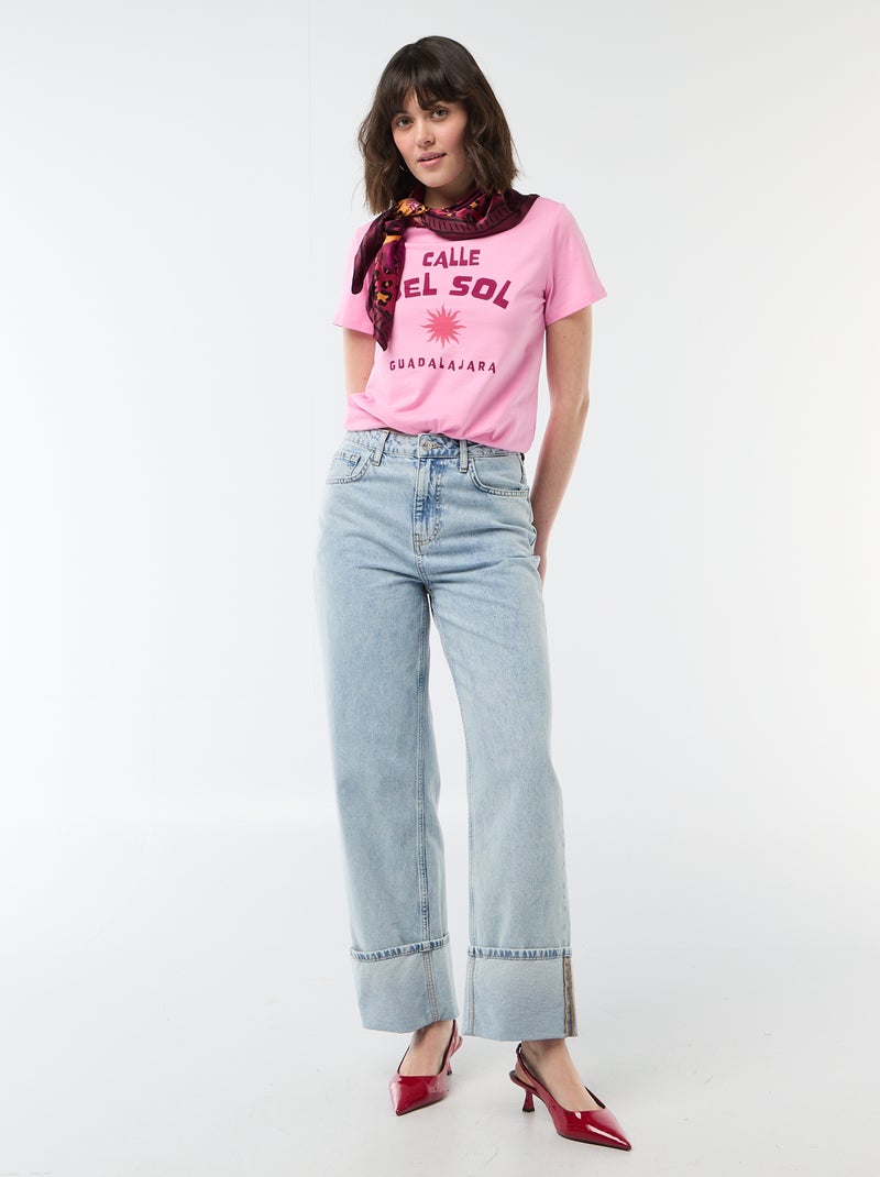T-shirt met print Rose - Kiabi