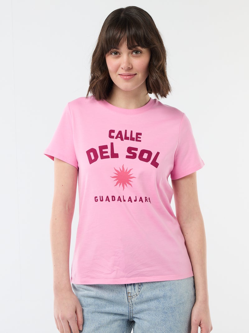 T-shirt met print Rose - Kiabi