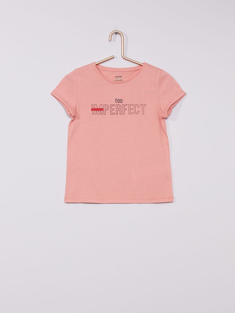 T-shirt met print roze - Kiabi