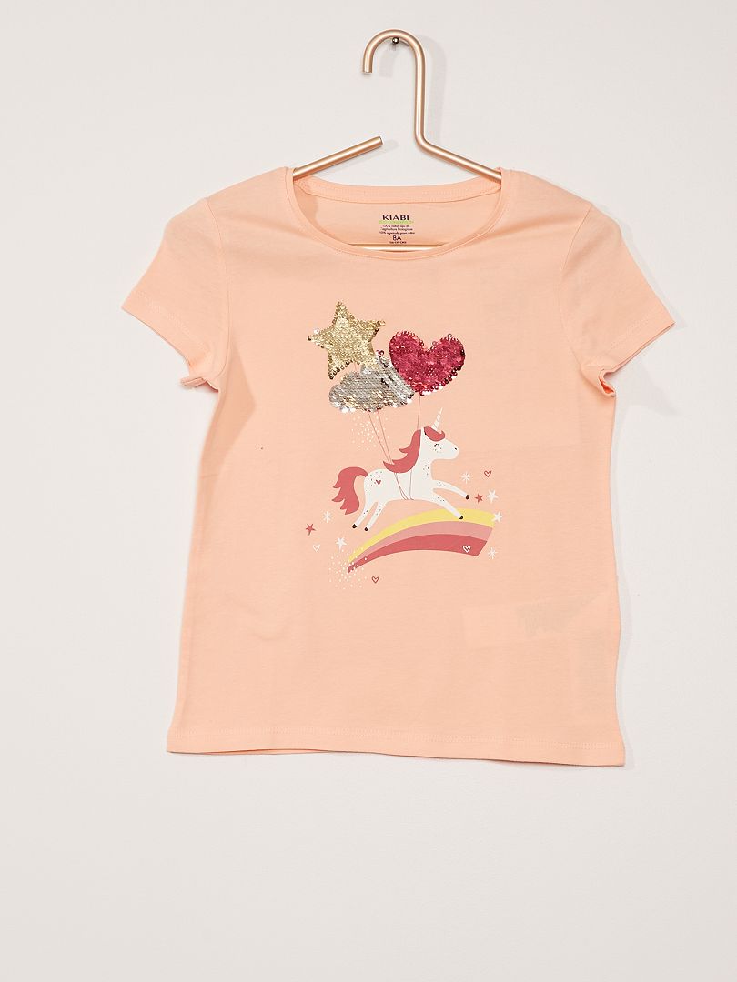 T-shirt met print roze - Kiabi