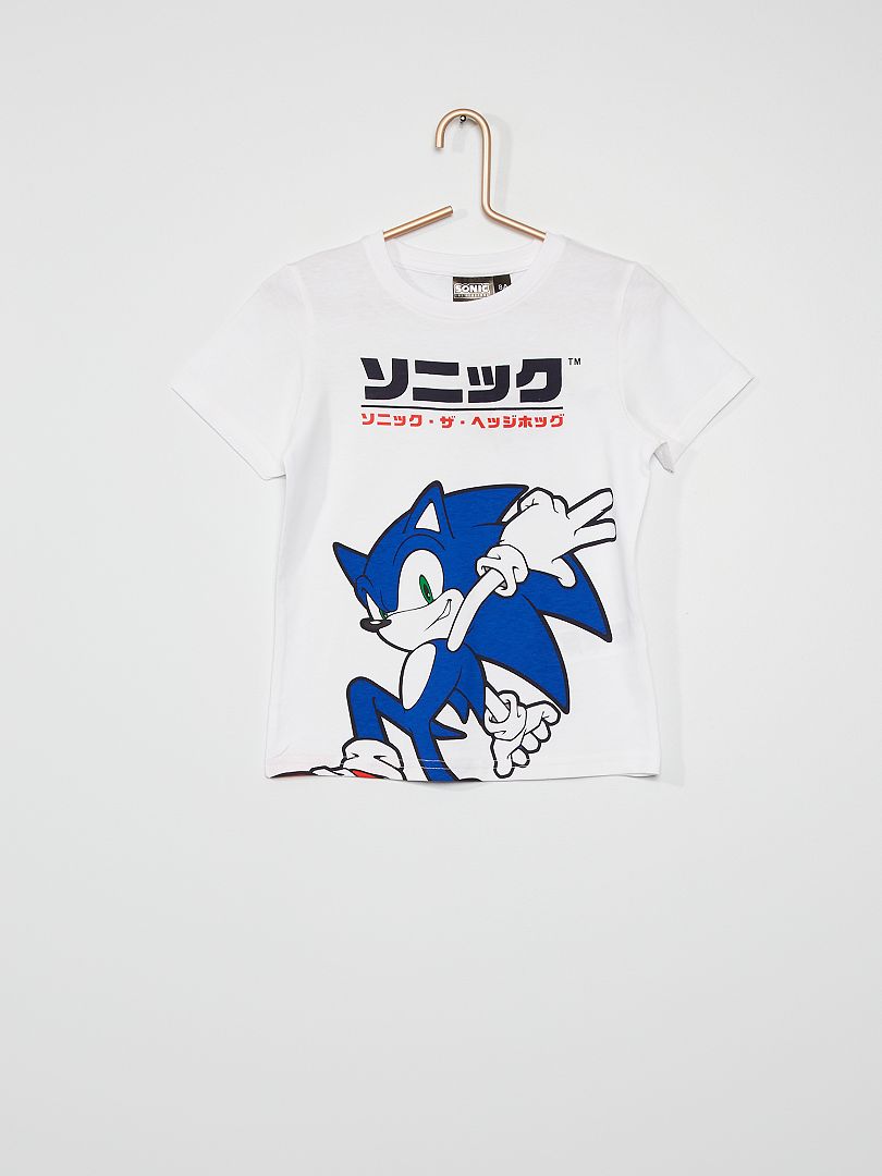 T-shirt met print 'Sonic' 'SEGA' WIT - Kiabi