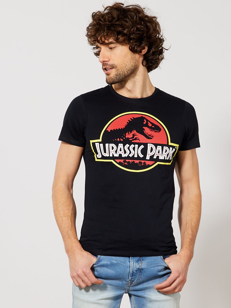 T-shirt met print van ‘Jurassic Park’ zwart - Kiabi