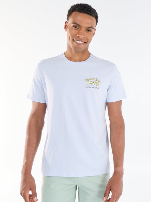 T-shirt met print voor- en achterkant en korte mouwen - Kiabi