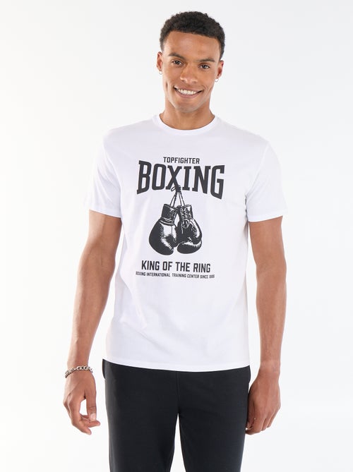 T-shirt met print voor- en achterkant en korte mouwen - Kiabi