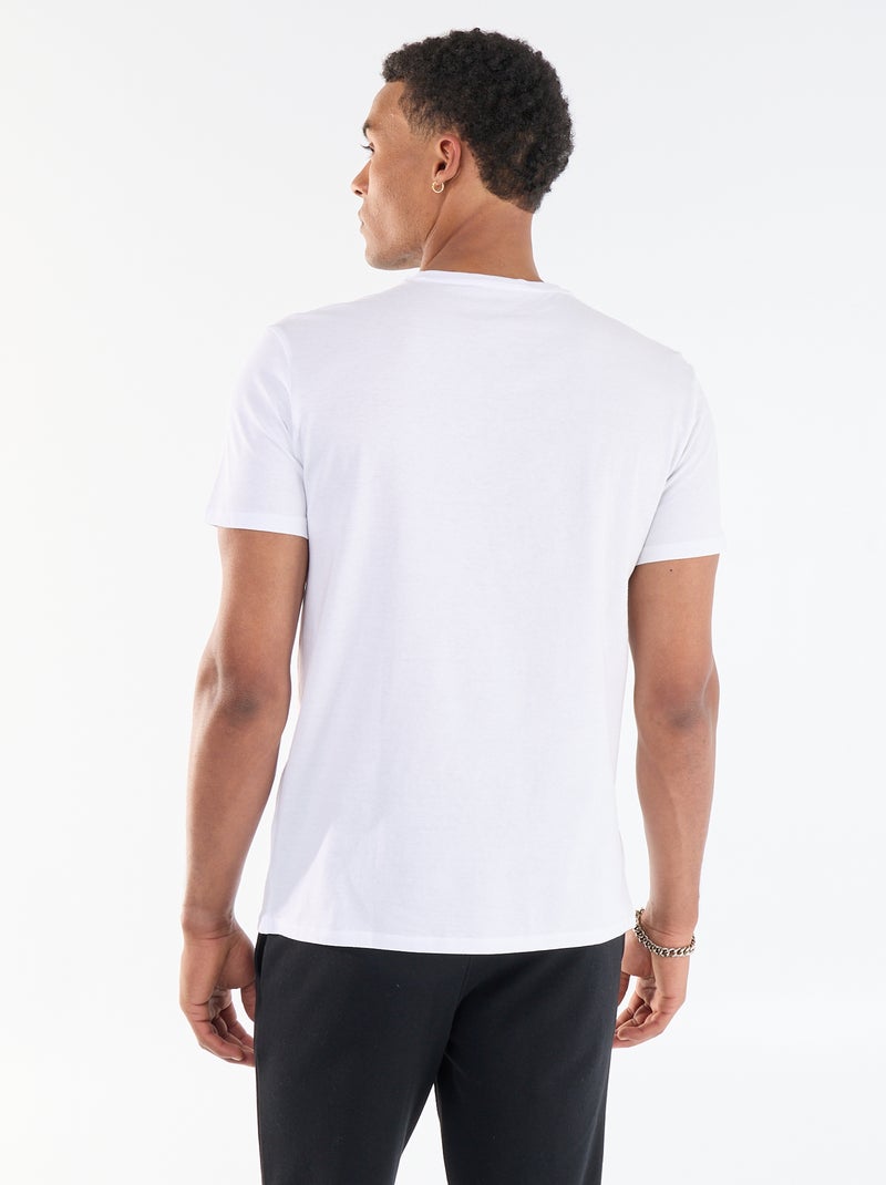 T-shirt met print voor- en achterkant en korte mouwen Wit - Kiabi