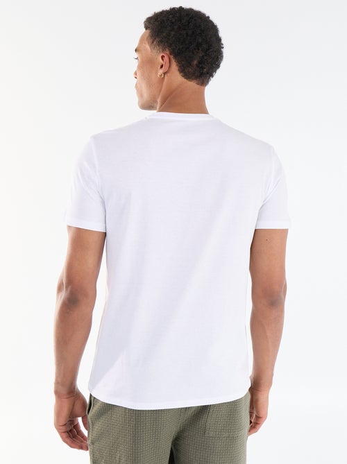 T-shirt met print voor- en achterkant en korte mouwen - Kiabi