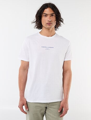 T-shirt met print voor- en achterkant en korte mouwen