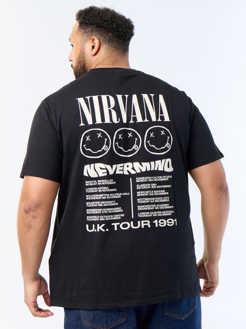 T-shirt met print voor- en achterkant 'Nirvana' - Kiabi T-shirt met print voor- en achterkant 'Nirvana' - Kiabi